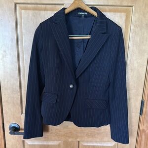 Express Blue Blazer Classic Business Attire